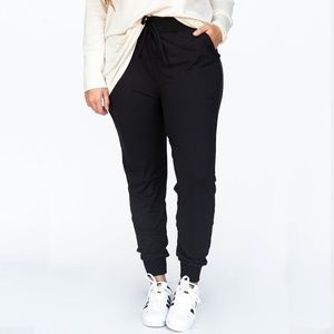 black joggers